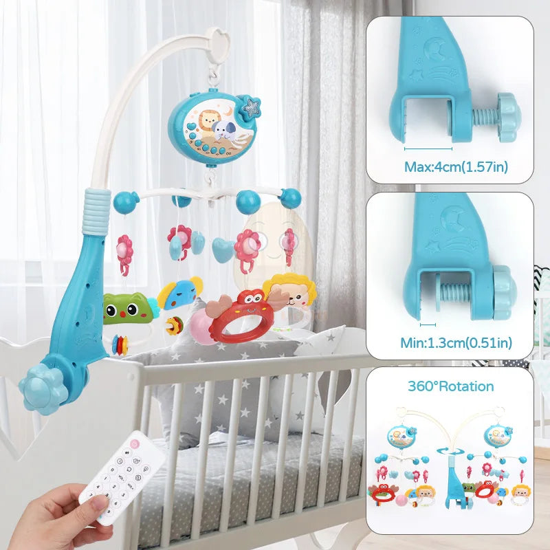 Baby Crib Mobile Rattle Toy with sounds and lights