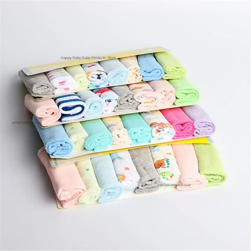 8Pcs Extra Soft Baby Bath Towels and Burp Cloths - 8.26x8.26inch