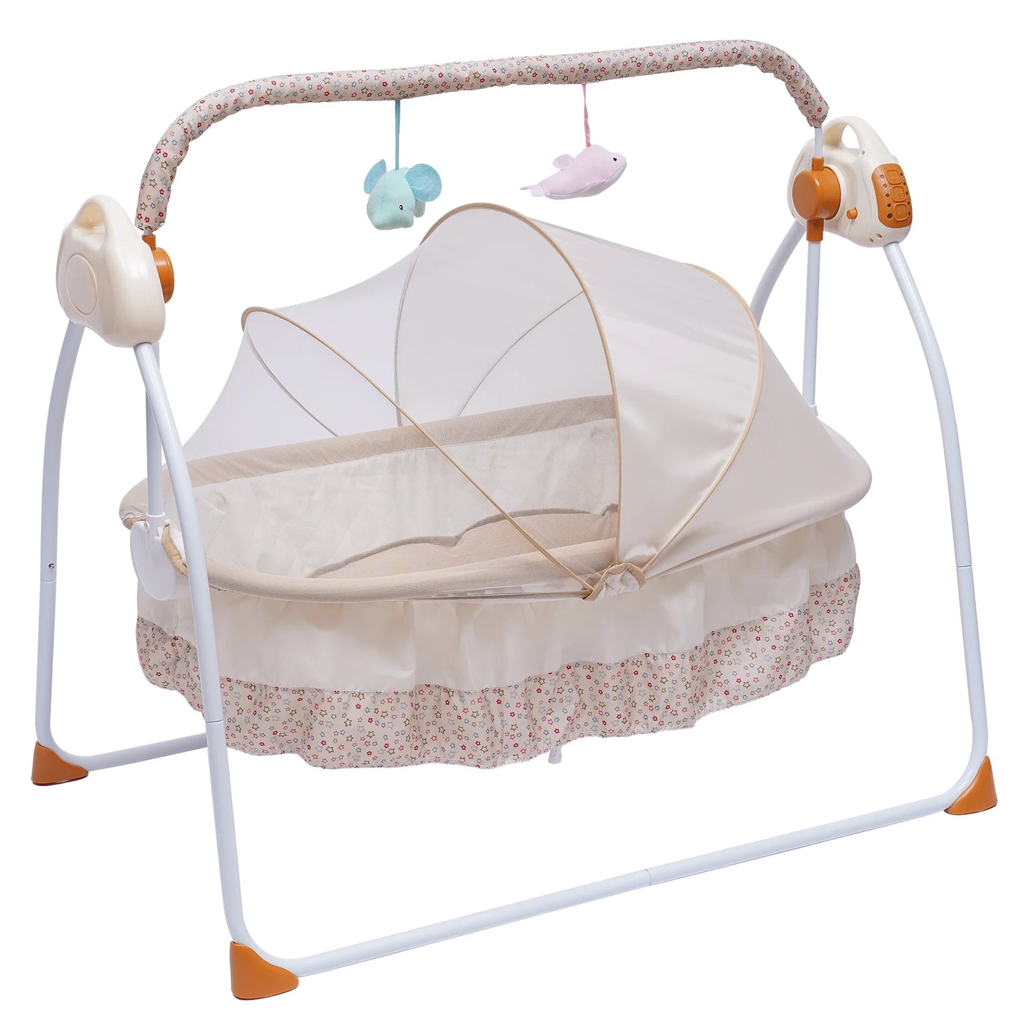 Automated Baby Swing (With Timer+Bluetooth Music+Mat+Pillow+Remote 5 Gears Adjustable)