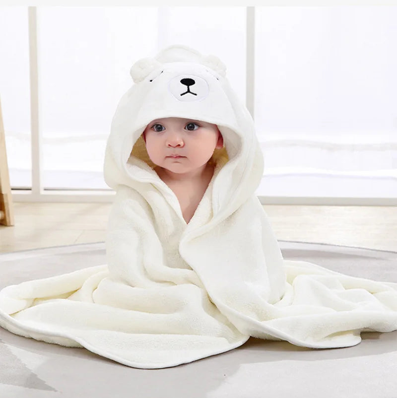 Cartoon Baby Bath Towels Soft Newborn Hooded Towel Blanket Cute Toddler Bathrobe Warm Sleeping Swaddle Wrap for Boys Girls 2023