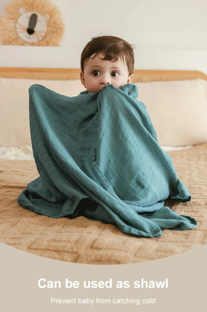 Summer Breathable Bamboo Cotton Multipurpose Swaddle Blankets 120*120cm / 47.25x47.25inch