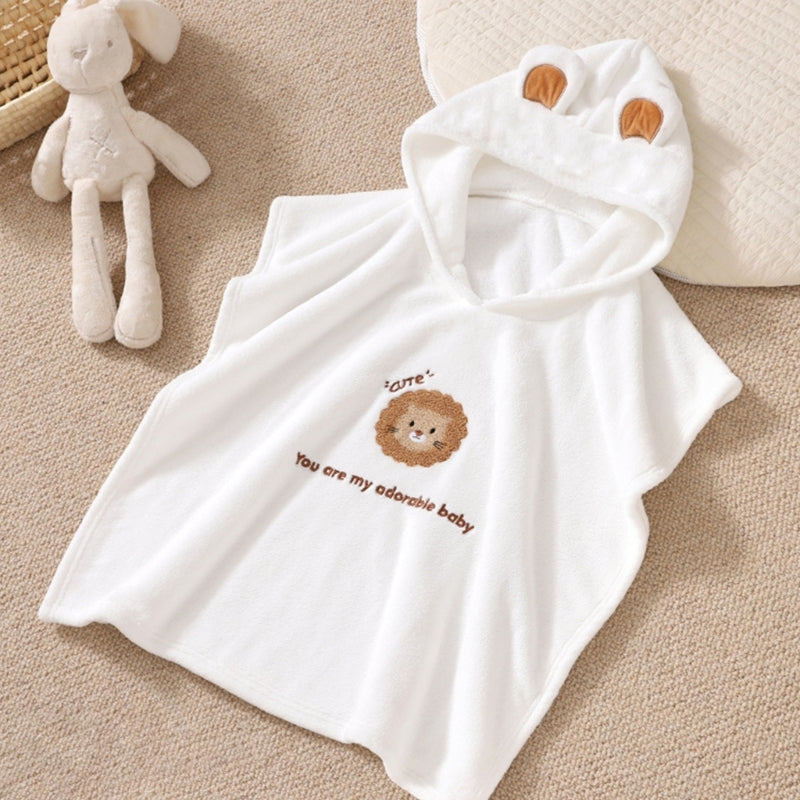 Baby Robe Cartoon Hoodies Rabbit Cloak, Kids Soft Bathrobe Pajamas