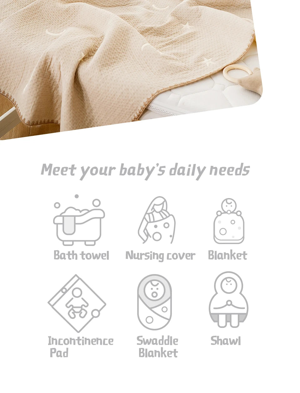 Cotton Swaddle Multipurpose Baby Blankets