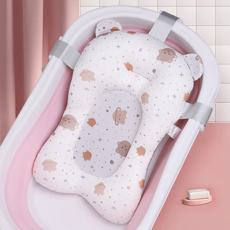 Baby Shower Bath Tub Pad, Non-Slip Newborn Bathtub Cushion Mat