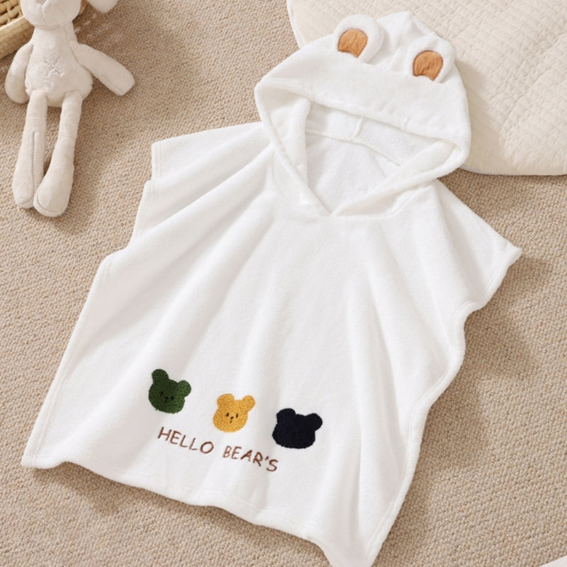 Baby Robe Cartoon Hoodies Rabbit Cloak, Kids Soft Bathrobe Pajamas