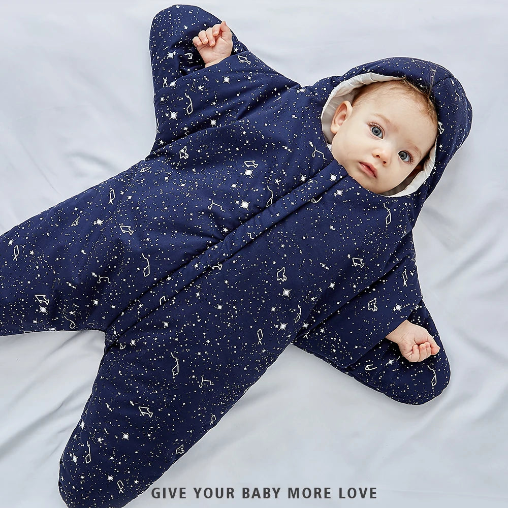 New Arrival Starfish Baby Sleeping Bag Winter Baby Sleep Sack Warm Baby Blanket Swaddle Sleepsacks