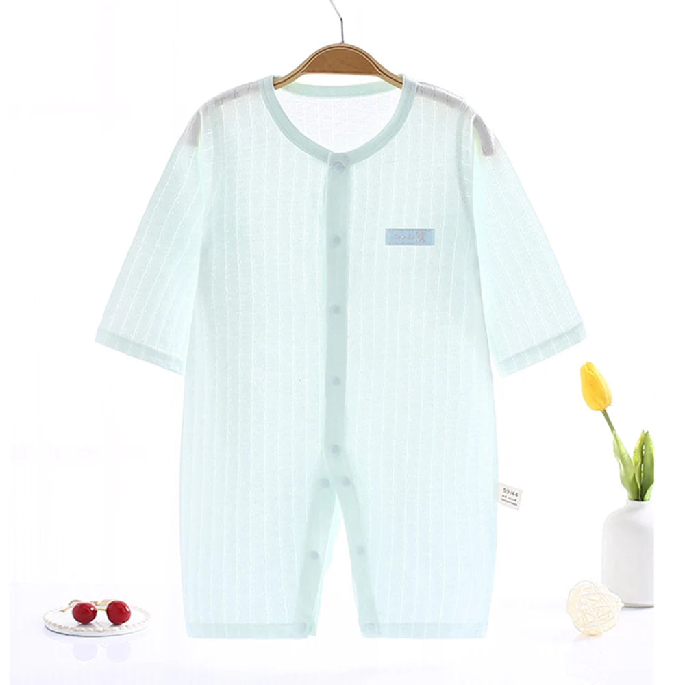 Infant Onesies For Baby Girl and Boy  - Cotton Solid Color Long Sleeve Unisex Baby Romper