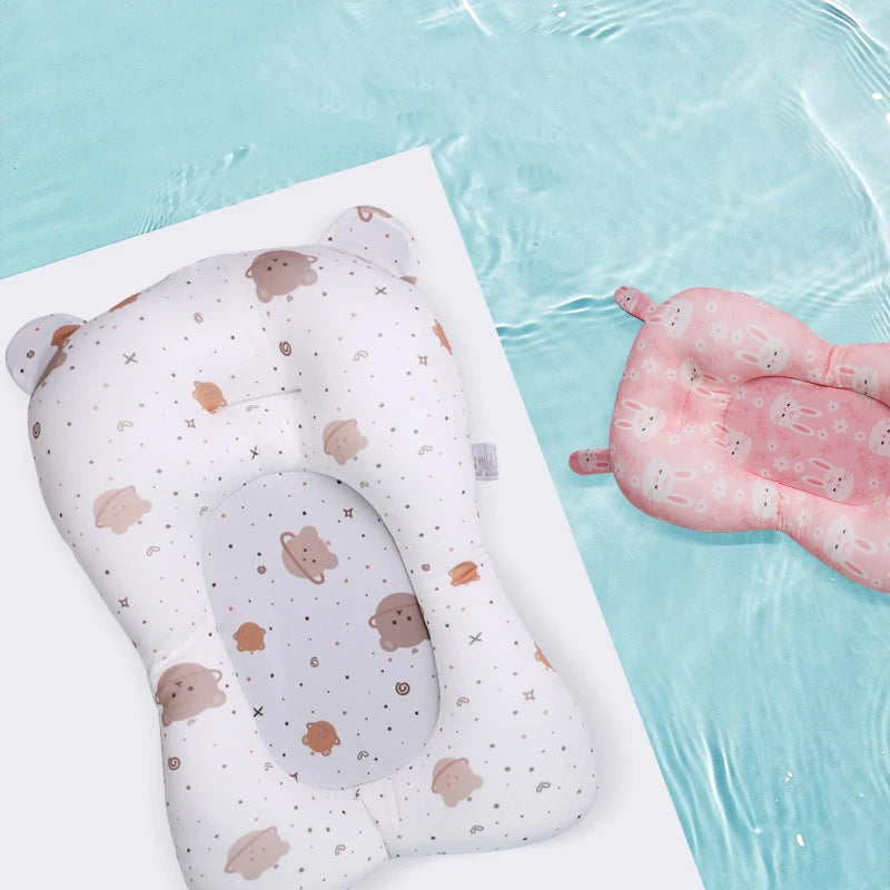 Baby Shower Bath Tub Pad, Non-Slip Newborn Bathtub Cushion Mat