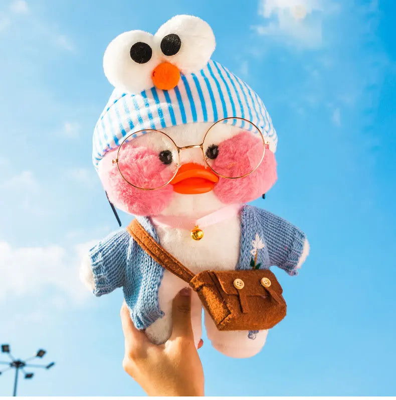 12 Inch Cute Cartoon Lalafanfan Duck Plush Toys Soft Duck Stuffed Dolls Pillow Decor Christmas Birthday Gifts for Girl Friends