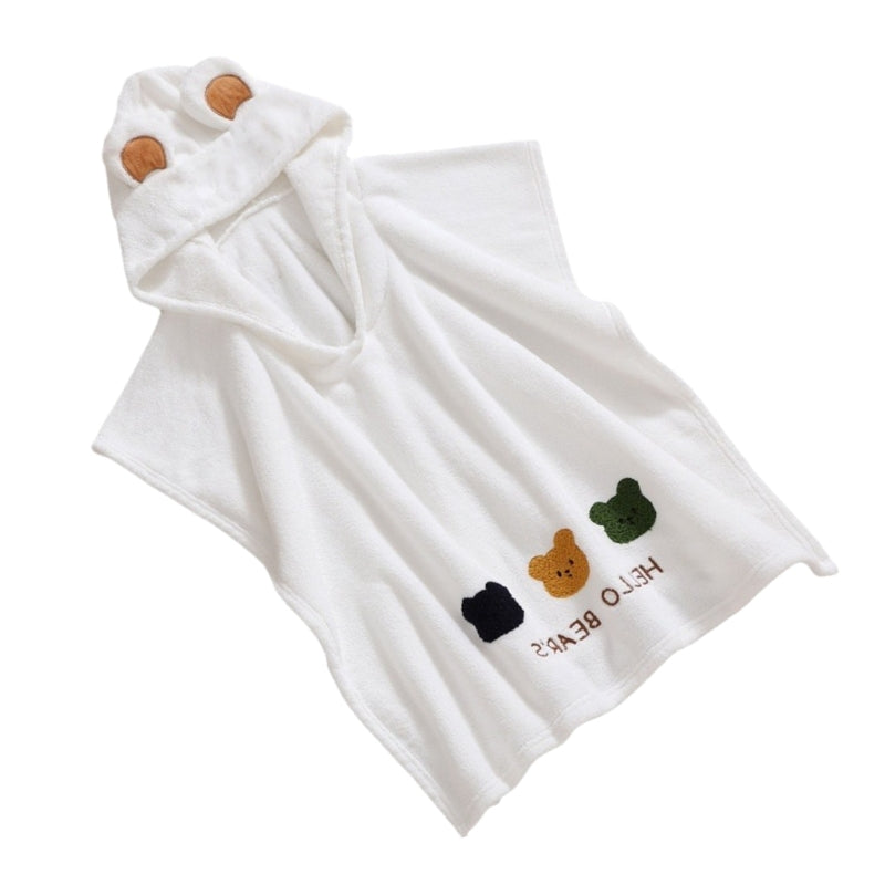 Baby Robe Cartoon Hoodies Rabbit Cloak, Kids Soft Bathrobe Pajamas