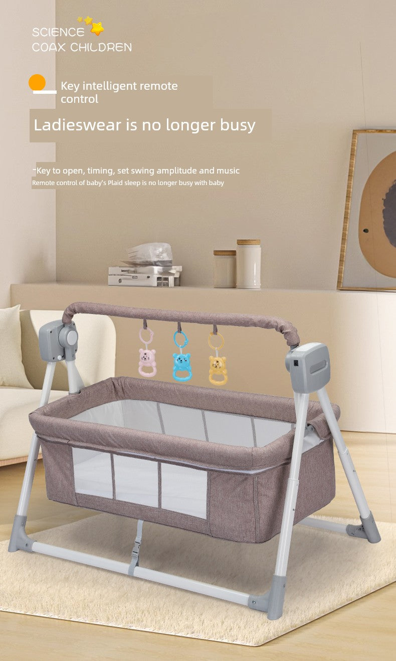 Automatic Baby Cradle - Soothing Bluetooth Sleeping Basket Swing