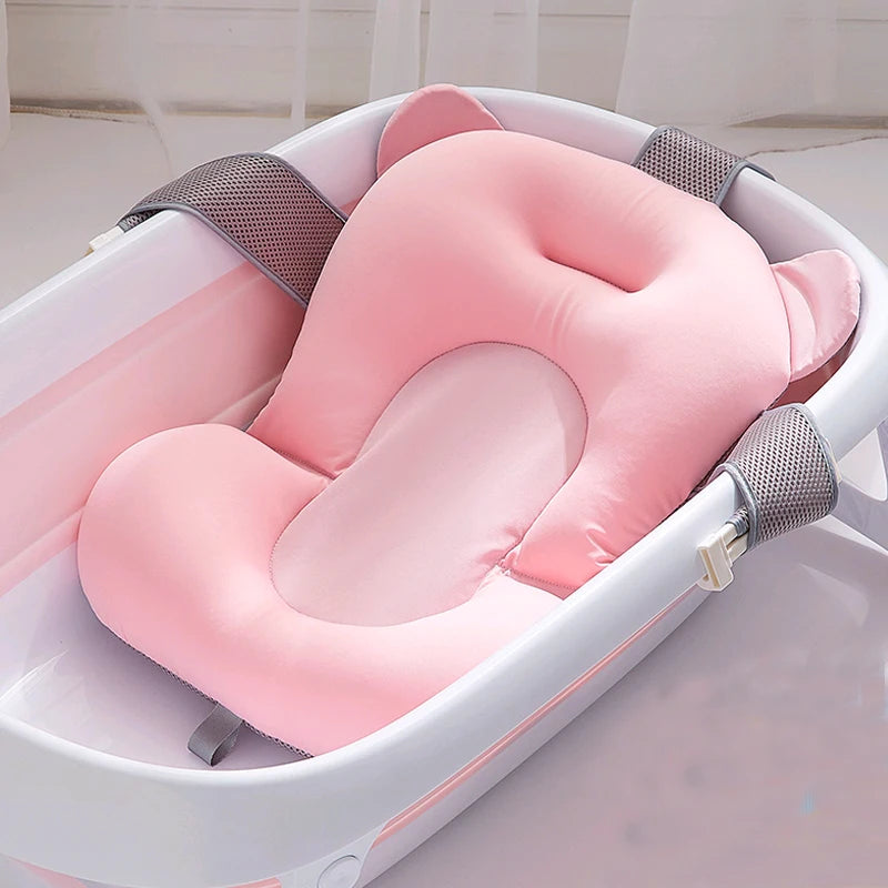 Baby Shower Bath Tub Pad, Non-Slip Newborn Bathtub Cushion Mat