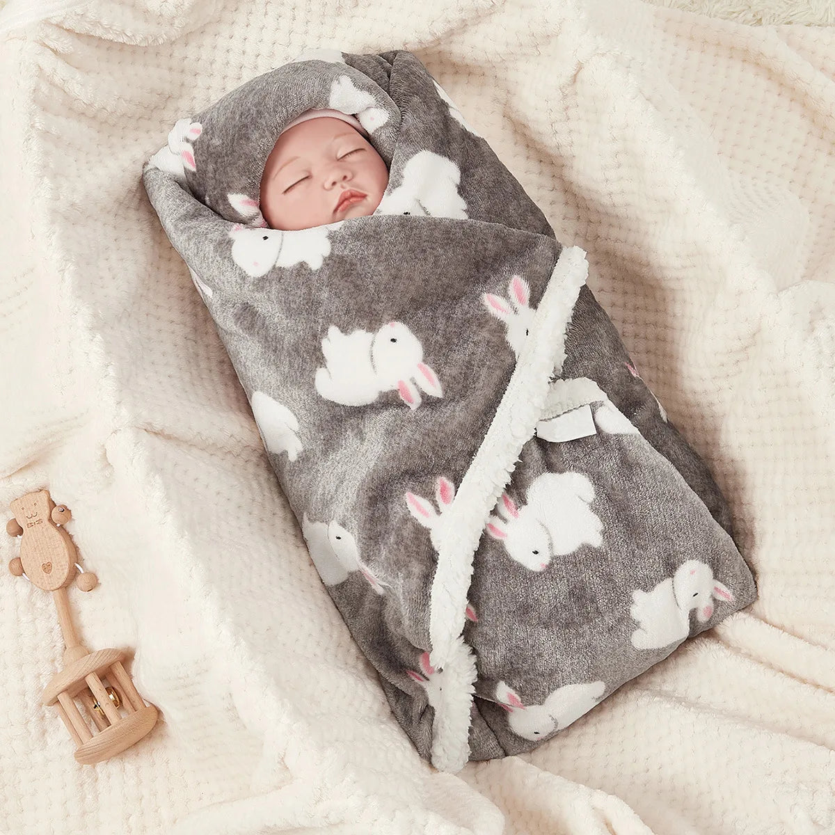 Winter Baby Blanket Fleece Warm Quilt for Newborn Bedding Baby Swaddle Wrap Flannel Lamb Soft Baby Stroller Blanket Manta Bebe