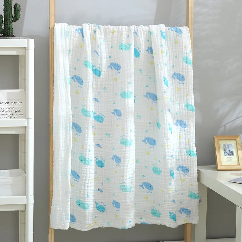 100% Cotton Gauze 6 Layer Swaddle Multipurpose Baby Blankets