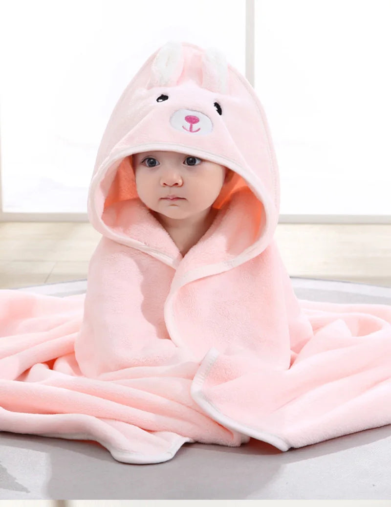 Cartoon Baby Bath Towels Soft Newborn Hooded Towel Blanket Cute Toddler Bathrobe Warm Sleeping Swaddle Wrap for Boys Girls 2023