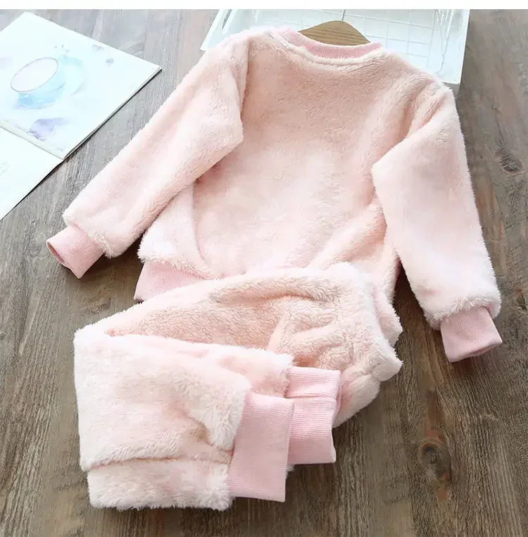 Children's Pajama Sets Bear Tops + Pants 2Pcs Kids Pajamas Winter Girl Clothing Sets 2 To 6Years Children Clothes Boys Sleepwear