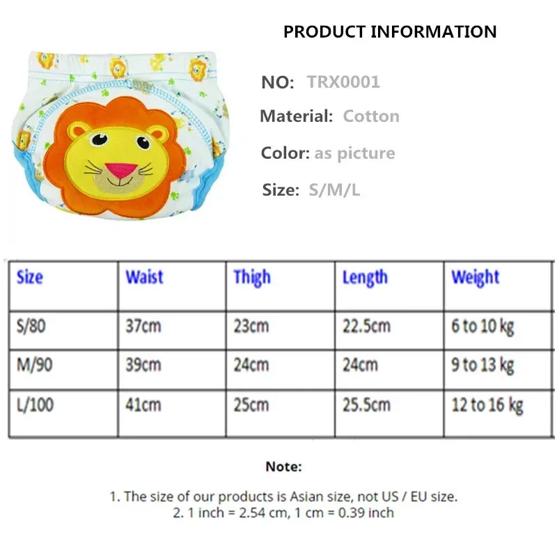 5Pcs Waterproof Baby Training Pants for Babies 7-33 bs.