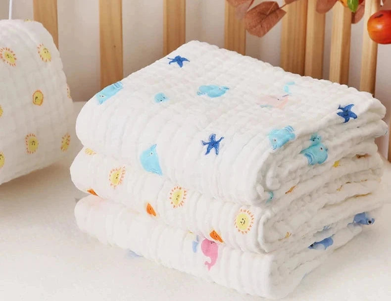 100% Cotton Gauze 6 Layer Swaddle Multipurpose Baby Blankets