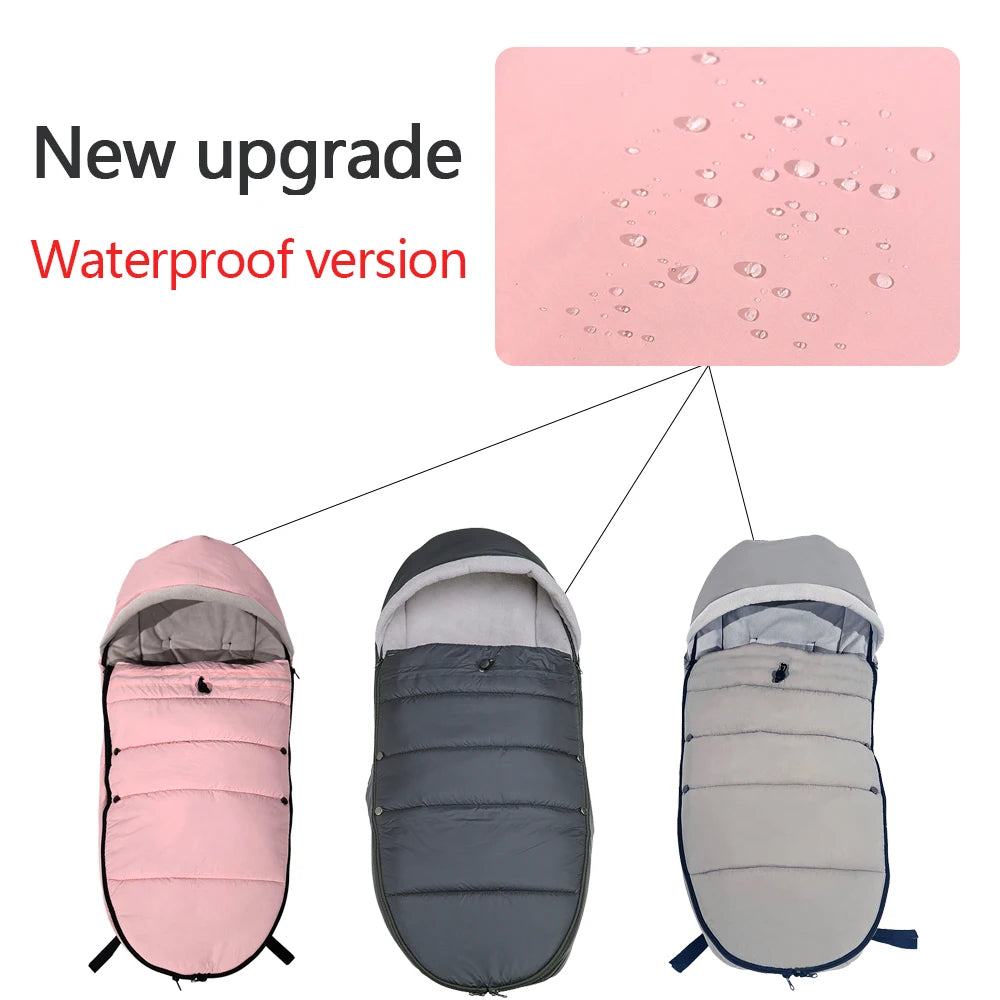 Stroller Footmuff Fit for 95% of Strollers Winter Warm Universal Waterproof Socks Cotton Sleeping Sack Baby Stroller Accessories