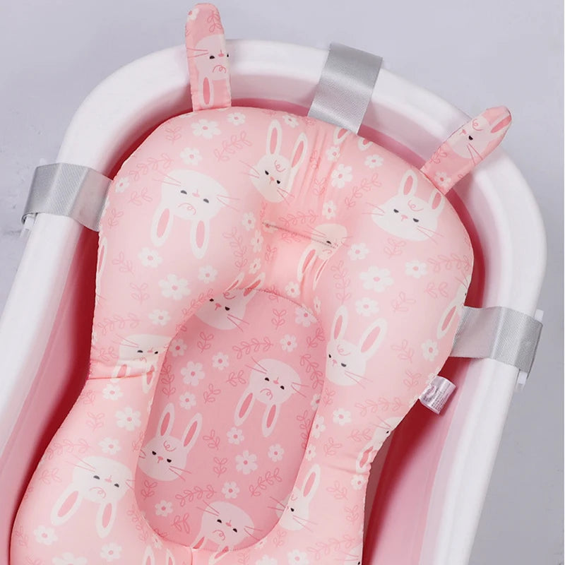 Baby Shower Bath Tub Pad, Non-Slip Newborn Bathtub Cushion Mat