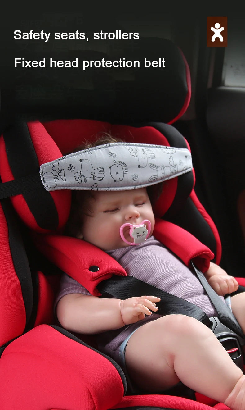 Adjustable Baby Safety Car-Seat and Stroller Head Support Belt