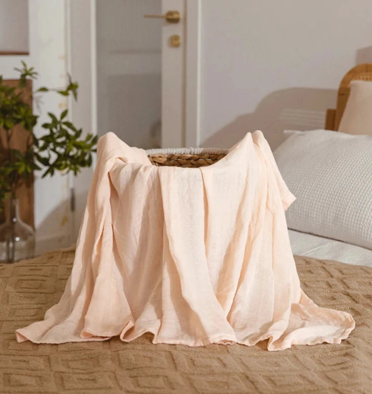 Summer Breathable Bamboo Cotton Multipurpose Swaddle Blankets 120*120cm / 47.25x47.25inch