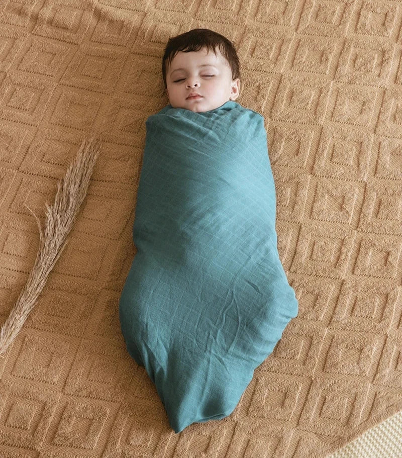 Summer Breathable Bamboo Cotton Multipurpose Swaddle Blankets 120*120cm / 47.25x47.25inch