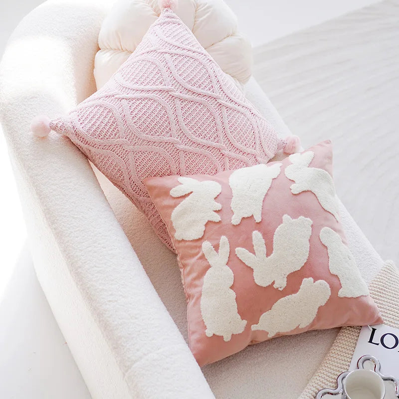 Pink Cute Nursery Cushion Cover and Pillow Case