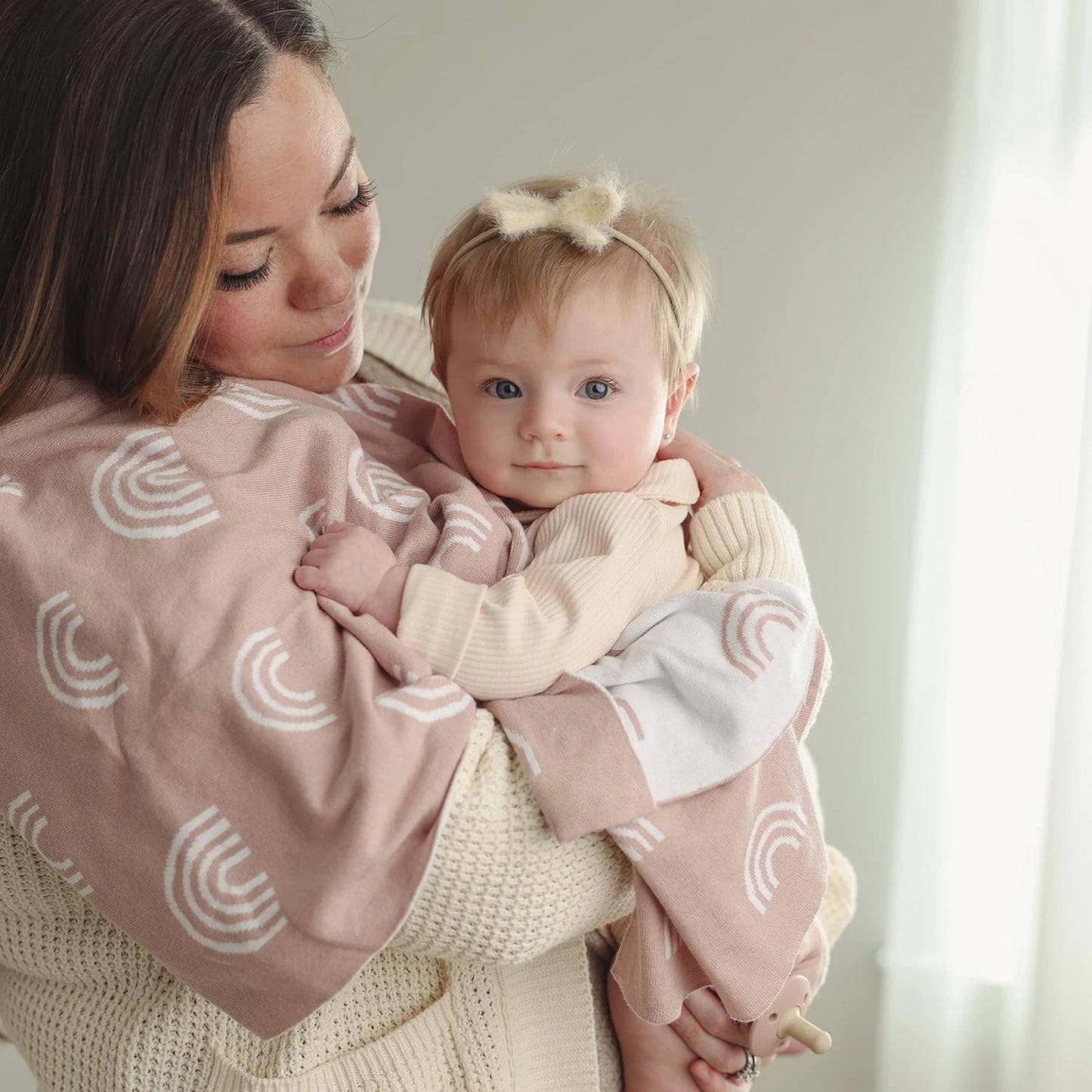 Knitted Cute Multipurpose Baby Receiving Swaddle Blankets