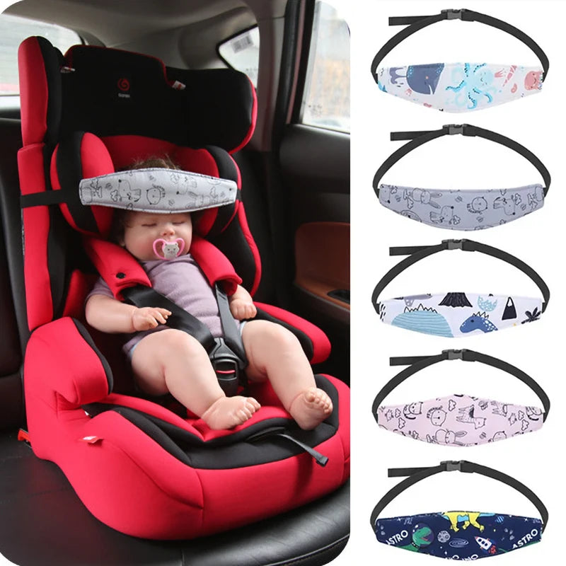 Adjustable Baby Safety Car-Seat and Stroller Head Support Belt