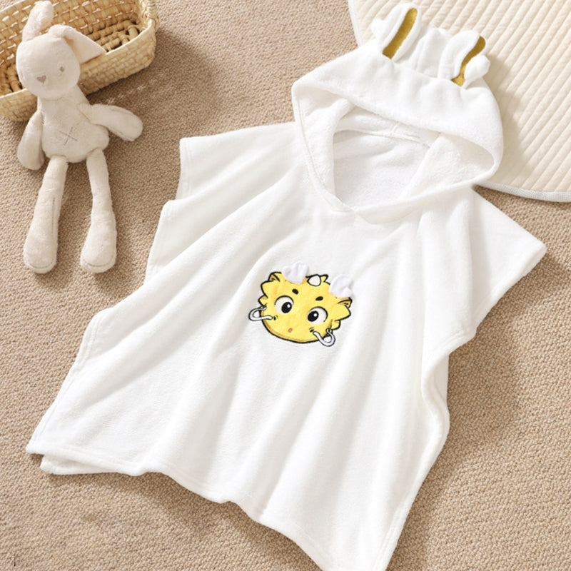 Baby Robe Cartoon Hoodies Rabbit Cloak, Kids Soft Bathrobe Pajamas