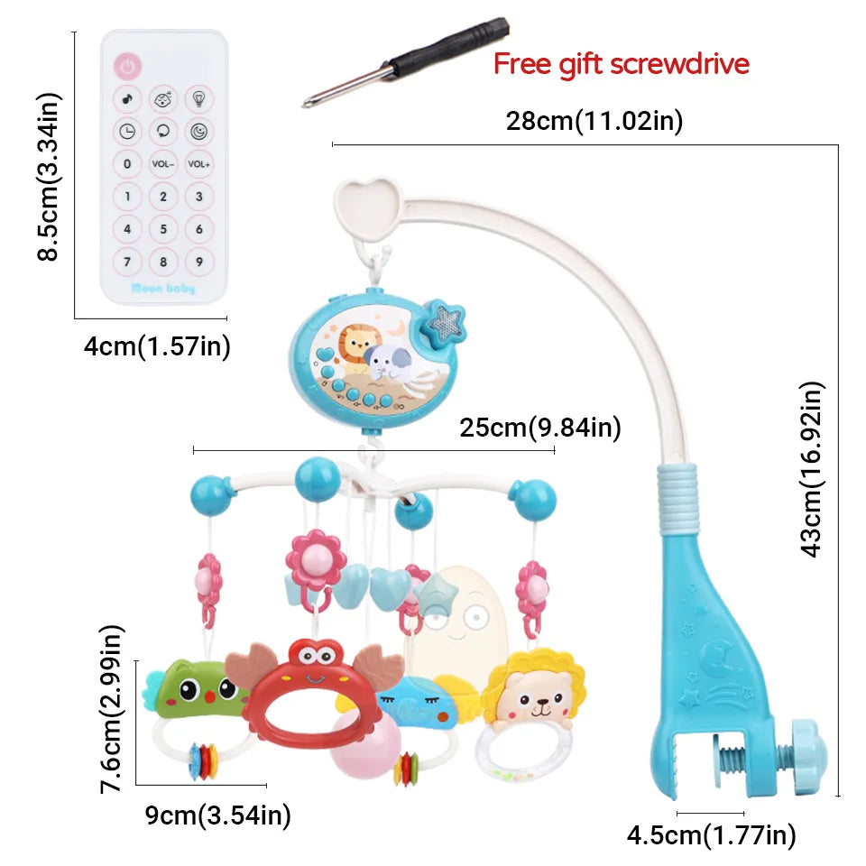 Baby Crib Mobile Rattle Toy with sounds and lights