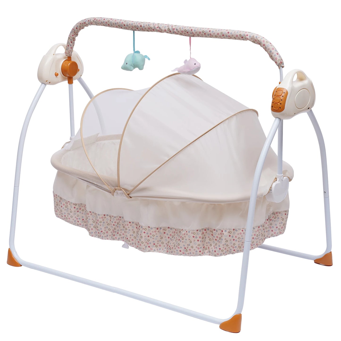 Automated Baby Swing (With Timer+Bluetooth Music+Mat+Pillow+Remote 5 Gears Adjustable)