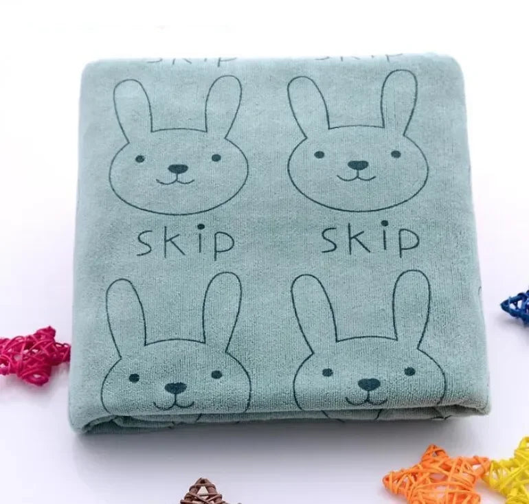 Rabbit Soft Microfiber Baby Bath Towels