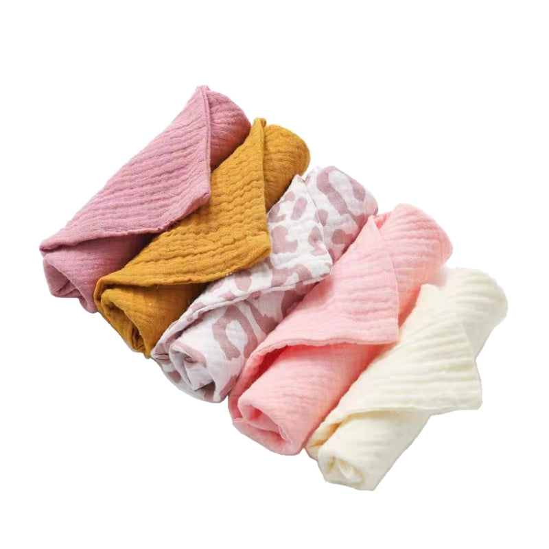 5 Pcs Baby Lamby Muslin Burp Cloths