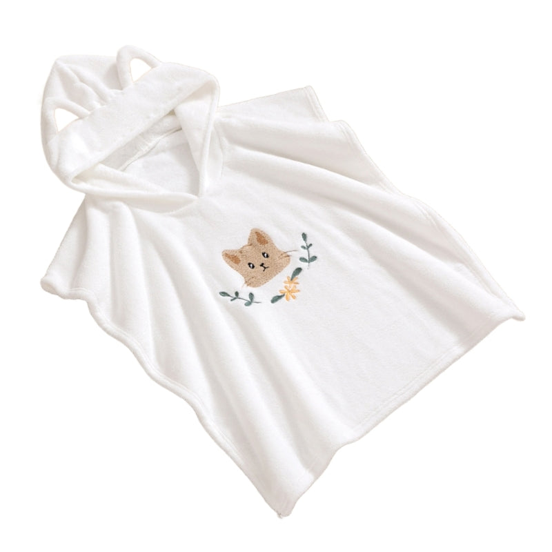 Baby Robe Cartoon Hoodies Rabbit Cloak, Kids Soft Bathrobe Pajamas