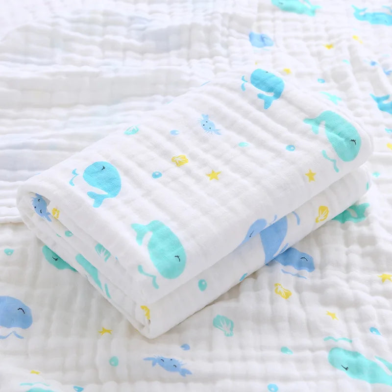 100% Cotton Gauze 6 Layer Swaddle Multipurpose Baby Blankets