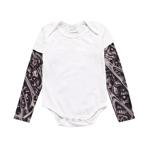 Baby Romper Long Sleeve Tattoo Print