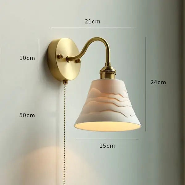 Nordic Style Glass Copper LED Wall Light