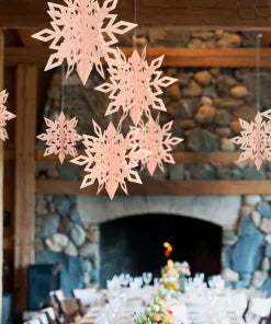 3D Snowflake Wall Hanging Pendant Ornament