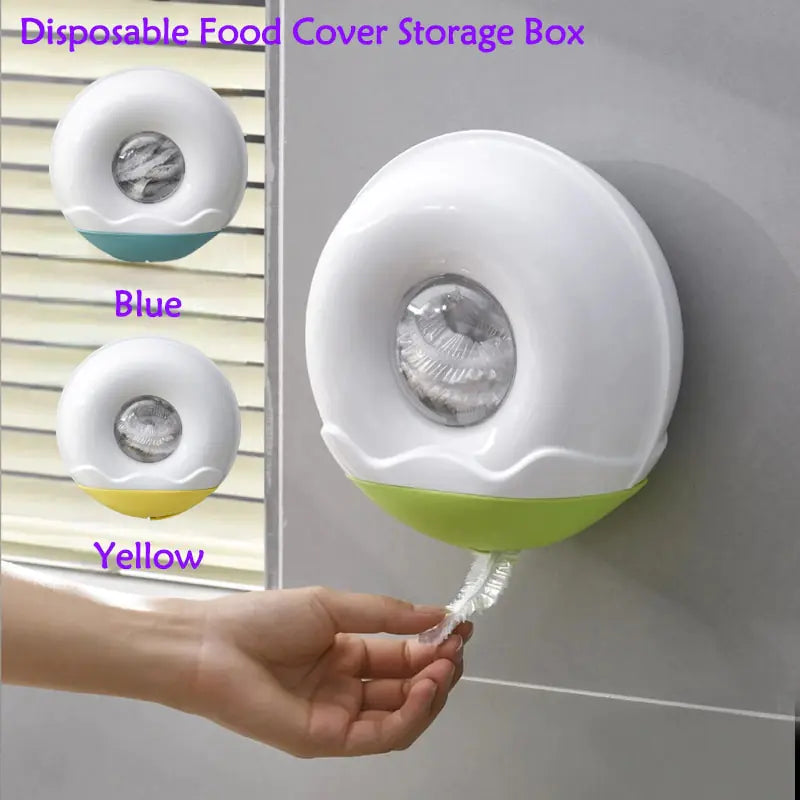 Wall Mounted Plastic Wrap Bag Holder and Bags