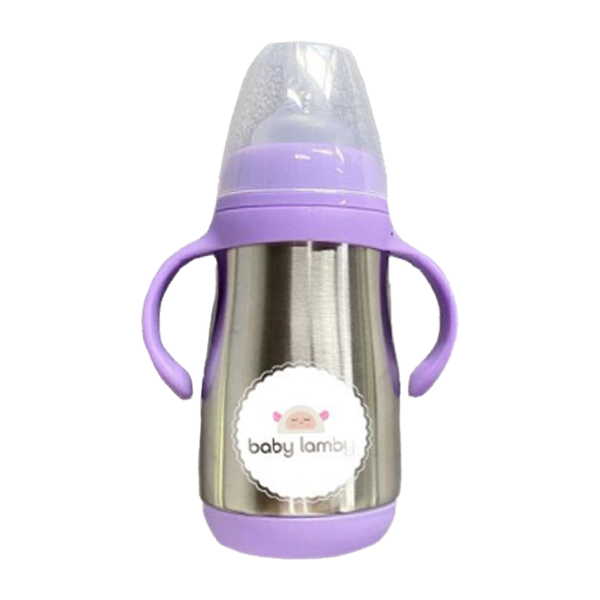 Baby Lamby Enviro-Safe Dual Insulation Stainless Steel Baby Bottles, Purple