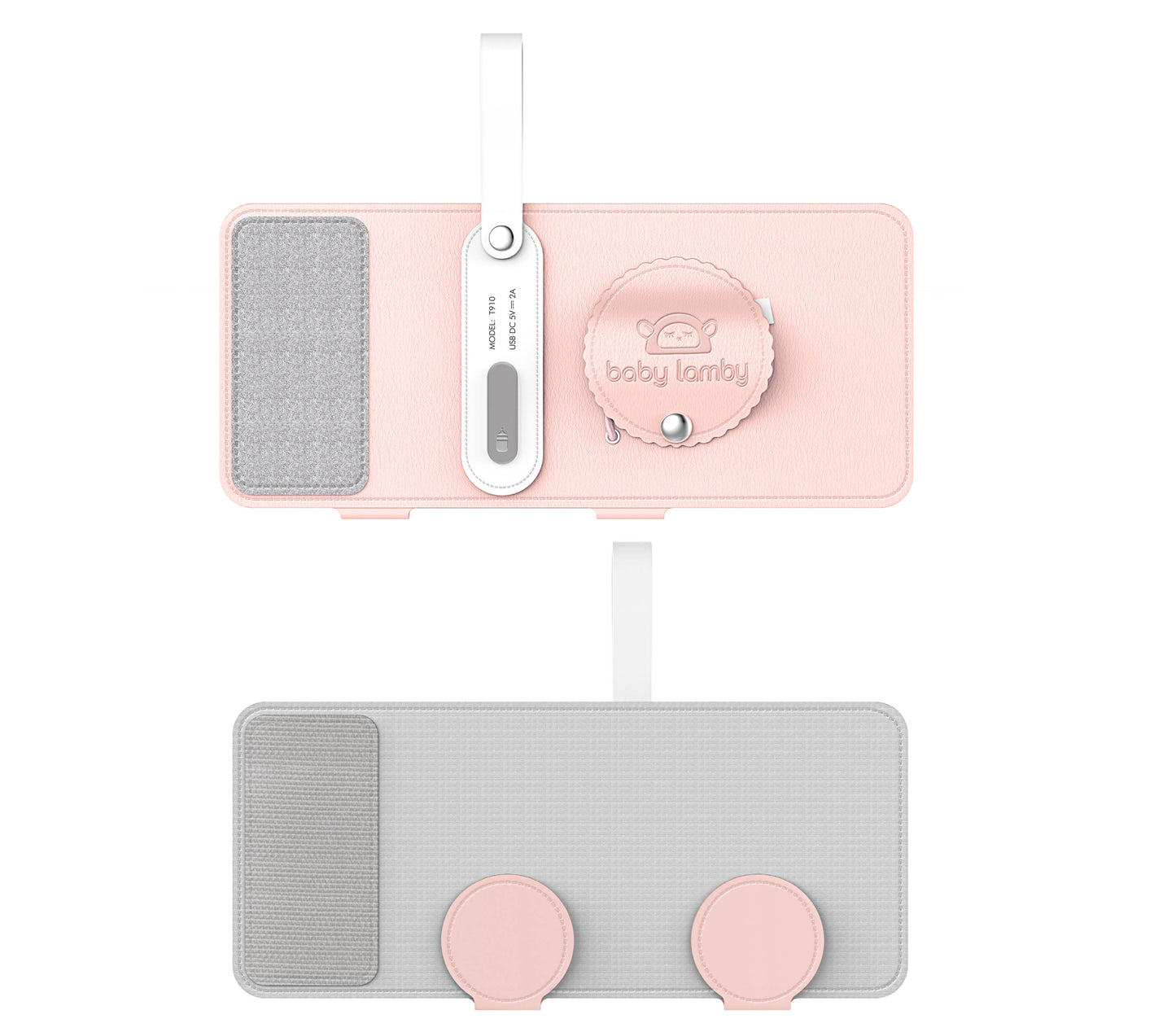 Baby Lamby Portable Travel Pink Bottle Warmer with USB Connector