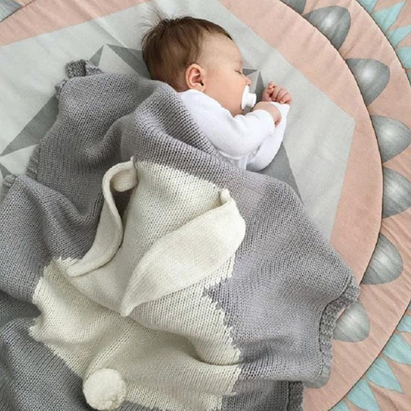 Baby Lamby Knitted Bunny Blanket