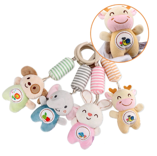 Cute Hanging Rattle Toys 0-24mo